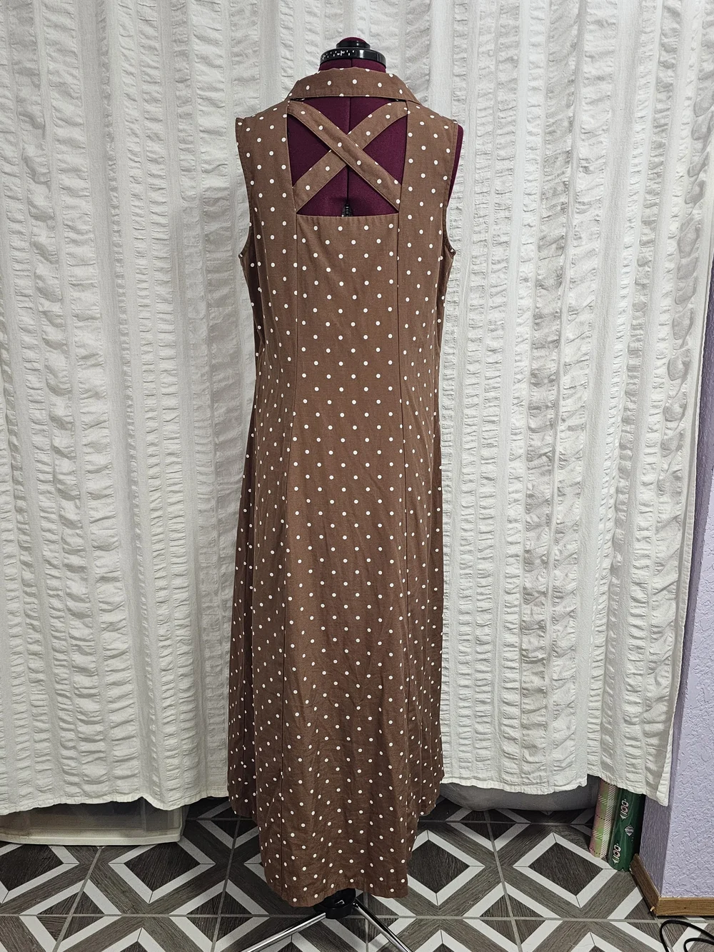Pretty Woman Vivian Ward Vibes Brown Polka Dot Dress Julia Roberts Evening Dress